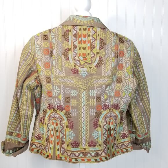 Coldwater Creek Art to Wear Embroidered Jacket 8P - Picture 3 of 10